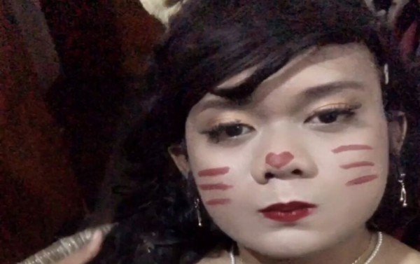 Crossdresser indo leopard pakaian seksi masturbasi